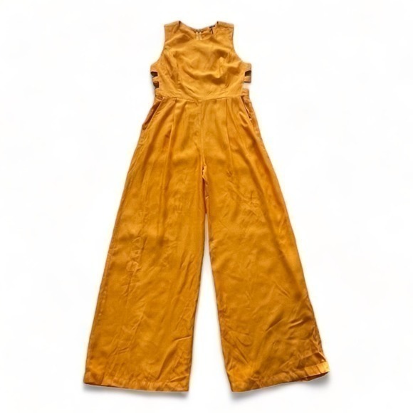 Monrow Silky Cutout Tank Jumpsuit Honeycomb Small‎ - Picture 6 of 15